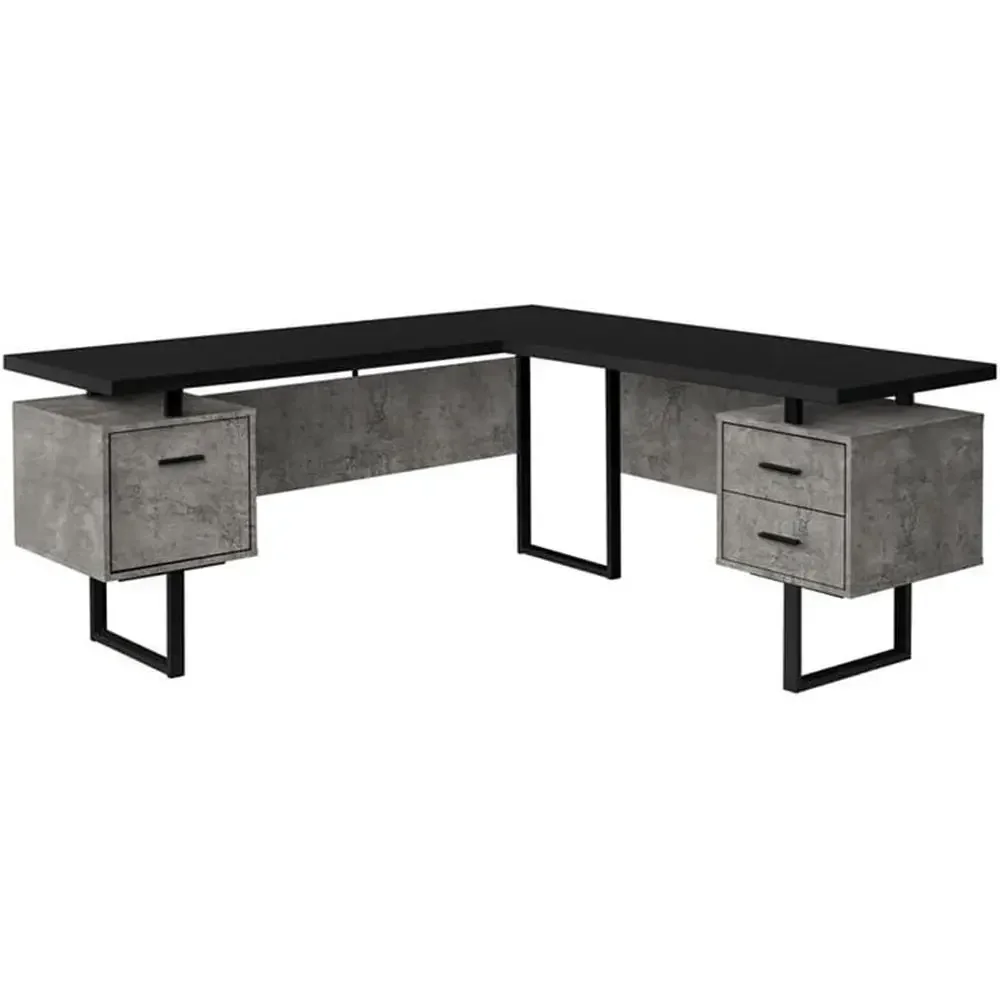 Desk Setup Home Office - Biurko komputerowe w kształcie litery L,