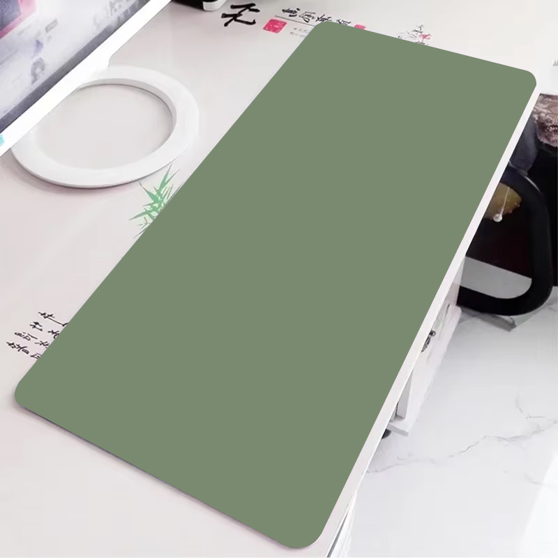 Desk Setup Ideas - Solidna zielona podkładka pod mysz do