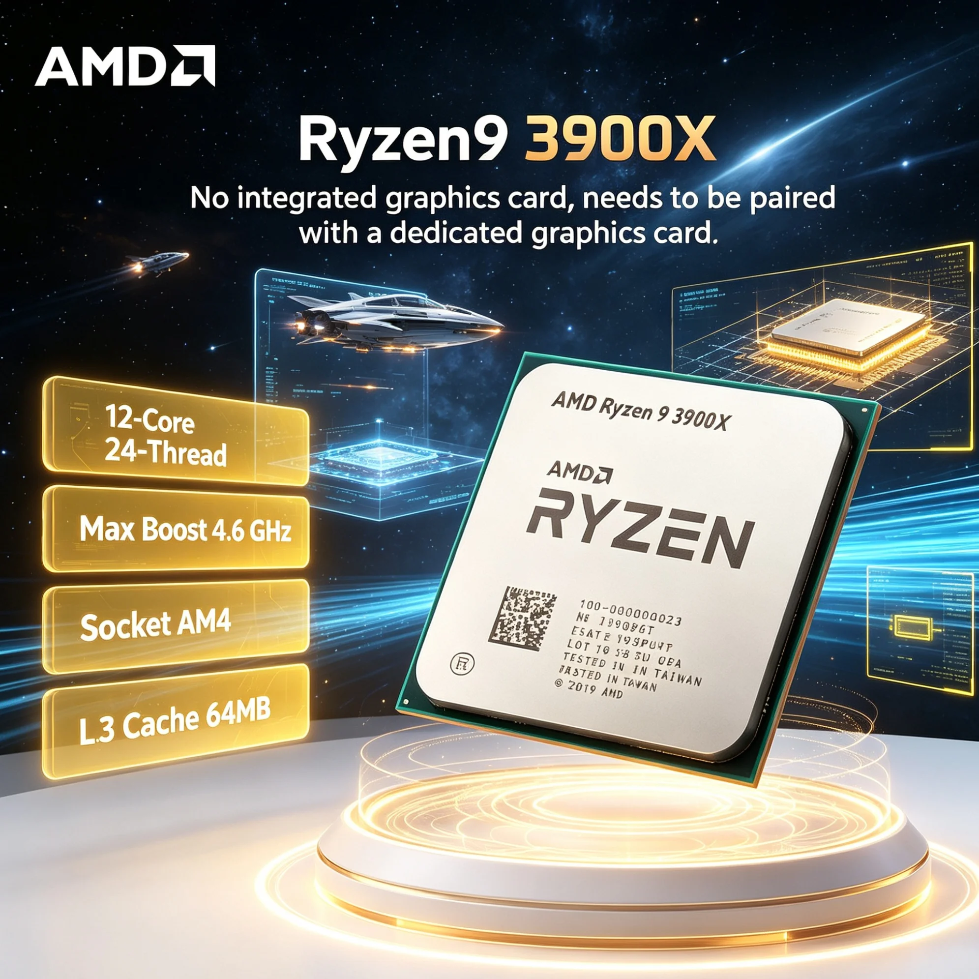 Amd Cpu Ryzen 9 - Procesor AMD Ryzen 9 3900X, 3,8
