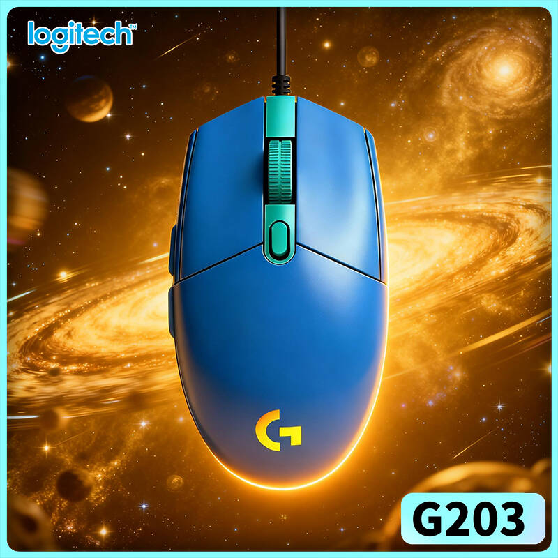 Logitech Mouse G203 - Przewodowa mysz gamingowa Logitech G203, wygodna,