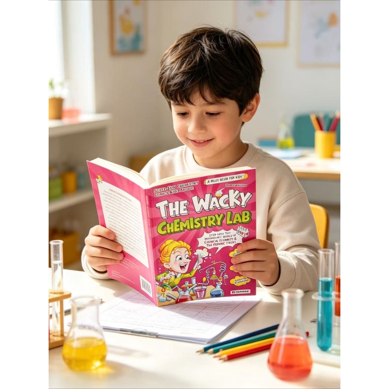 Desk Setup Kids - Szalona Laboratorium Chemiczne: Dziecięcy Komiks Naukowy,