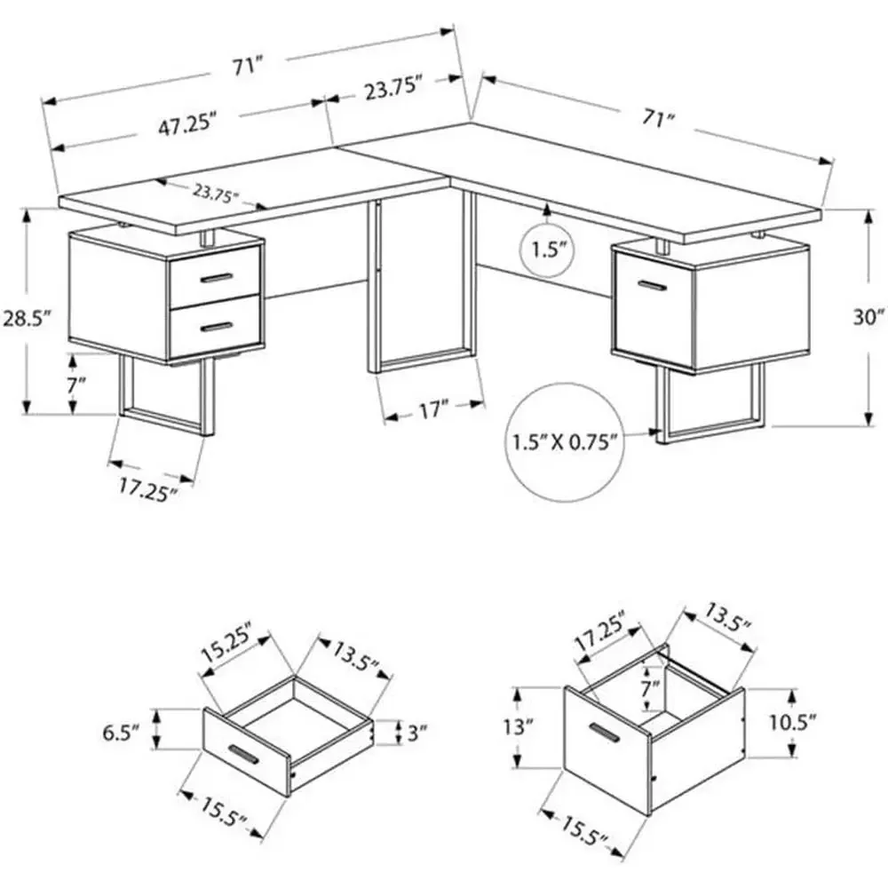 Biurko komputerowe w kształcie – Desk Setup Home Office recenzja i cena