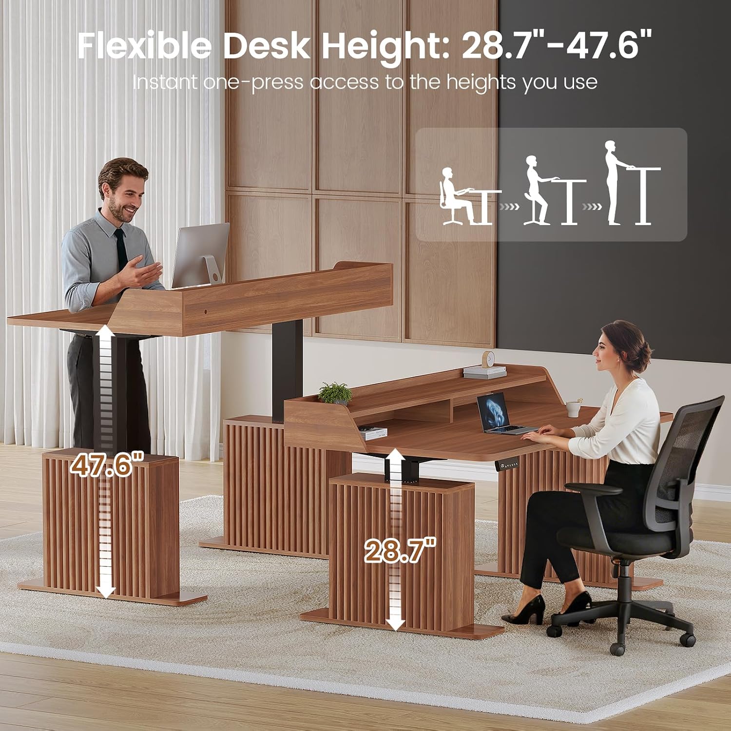 Biurko stojące z regulacją wys – Desk Setup Home Office recenzja i cena