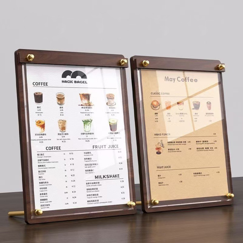 Stojak na menu z akrylu imituj – Desk Setup Wood recenzja i cena