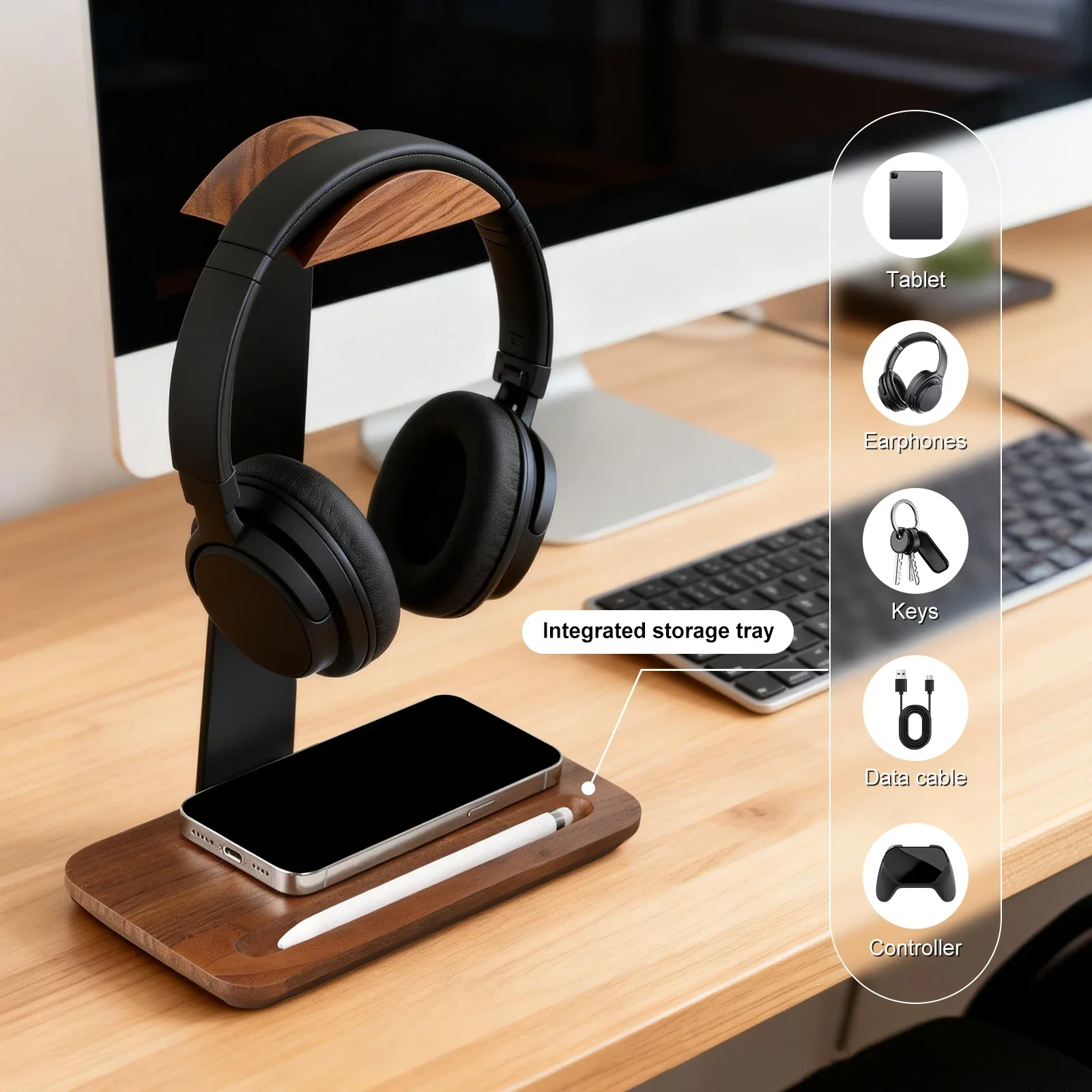 Uniwersalny drewniany stojak n – Desk Setup Wood recenzja i cena