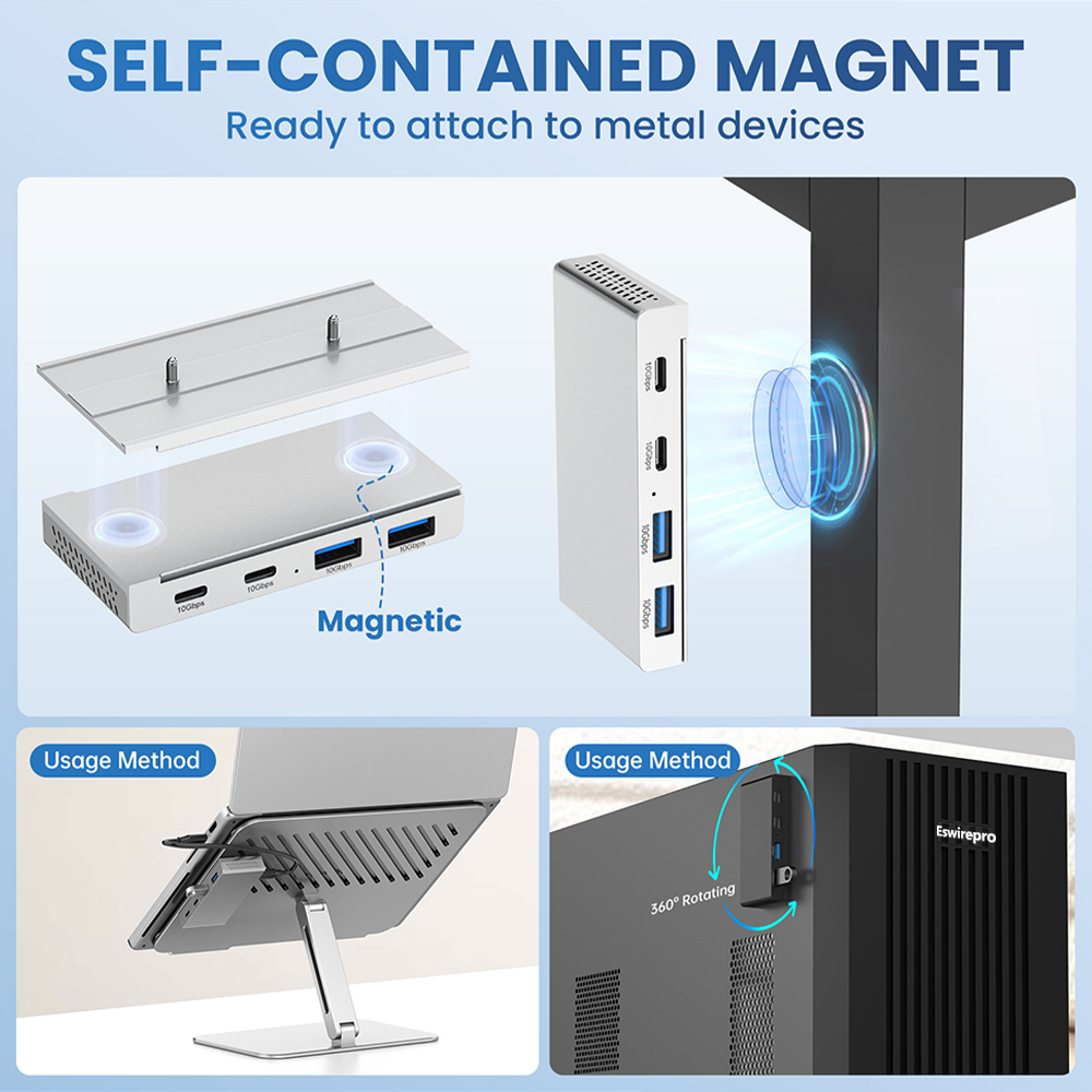 Hub USB3.2 Gen2 10Gbps z mocow – Desk Setup Hub recenzja i cena