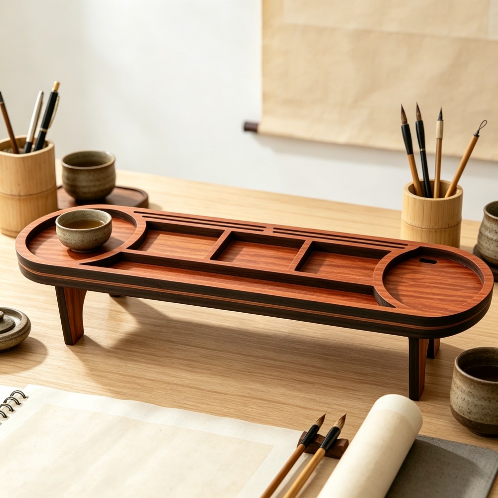 Drewniany organizer na biurko  – Desk Setup Home Office recenzja i cena