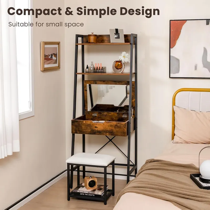 Zestaw toaletki z drabiną i sk – Desk Setup Small Space recenzja i cena